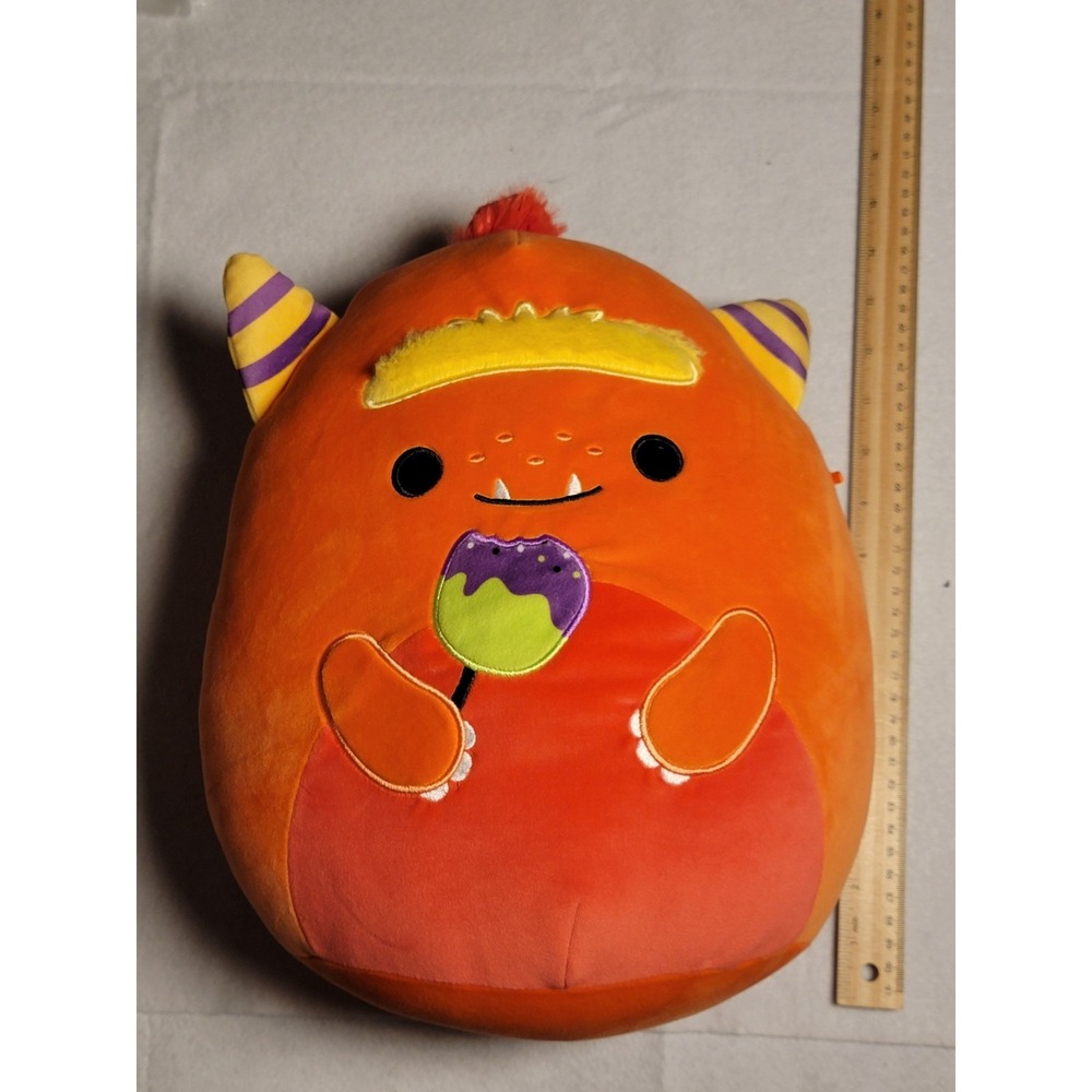 Squishmallow 12" Orange Monster With Candy Apple Plush Toy 12in Ernest...70% OFF